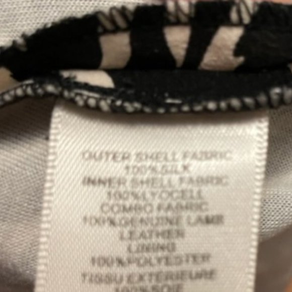 Rebecca Taylor Leather Cage Dress Silk Animal Print Size 4 - Picture 7 of 10